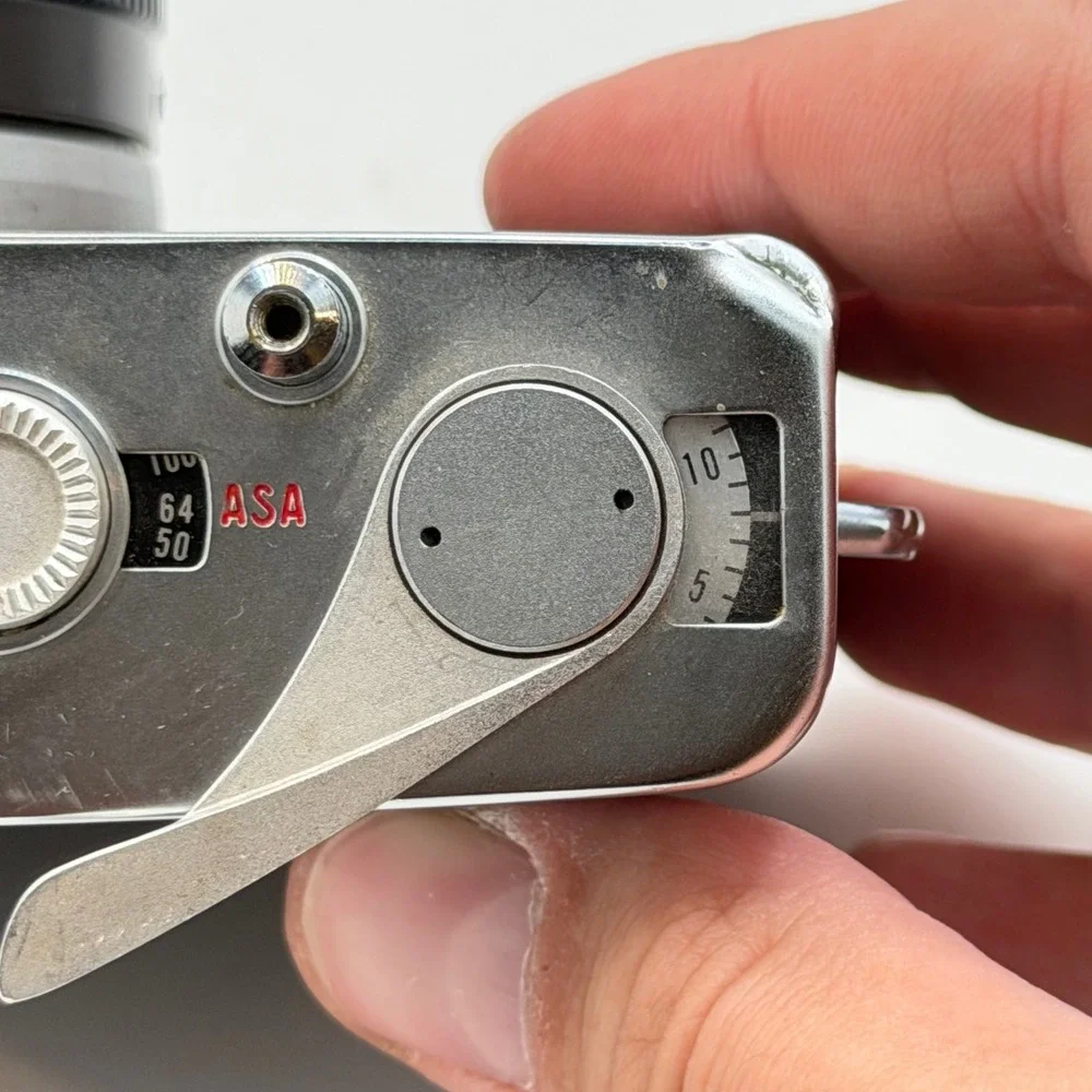 Konica EE-matic 35mm Film Camera Hexanon 40mm f2.8 Lens Shutter Vintage Tested